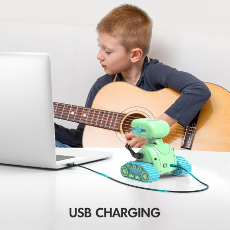 Robot Jouet RC Rechargeable avec Musique et Lumières LED - Le Cadeau Parfait pour Enfants !