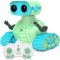 Rechargeable RC Robot Toy for Kids - Dancing, Music, & LED Eyes! Fun Remote Control Robot (Green & Blue) Rechargeable RC Robot Toy for Kids - Dancing, Music, & LED Eyes! Fun Remote Control Robot (Green & Blue)