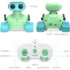 Robot Jouet Rechargeable ALLCELE RC avec Musique & LED