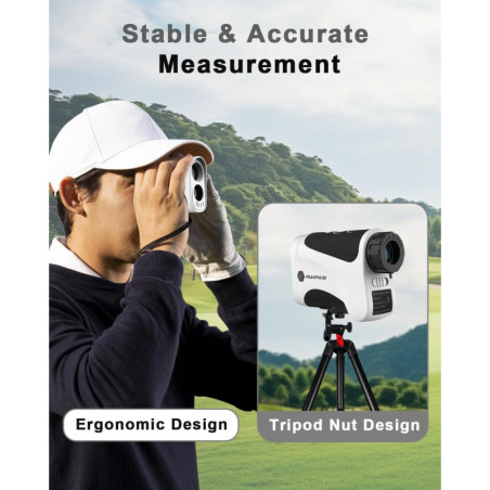 Télémètre Laser Golf 650-1700Y: Zoom 6X, Précision 0.5Y, Verrouillage Drapeau Rapide!