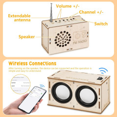 Kit STEM DIY Électronique Enfants 8-14 ans - Cadeau Science