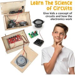 Kit STEM DIY Électronique Enfants 8-14 ans - Cadeau Science