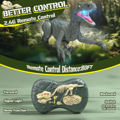 Dinosaure Télécommandé réaliste pour enfants 3-5 ans: Rugissements, mouvements, et aventure Jurassique!