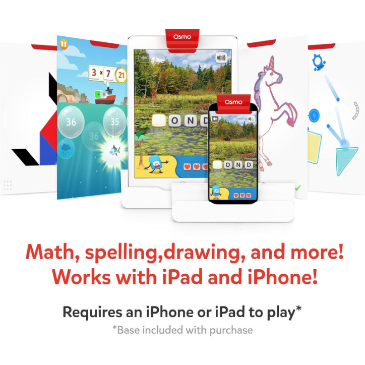 Osmo Genius Starter Kit: 5 Jeux STEM Éducatifs pour iPad & iPhone (6-10 ans) - Base Incluse ! Osmo Genius Starter Kit: 5 Jeux STEM Éducatifs pour iPad & iPhone (6-10 ans) - Base Incluse !