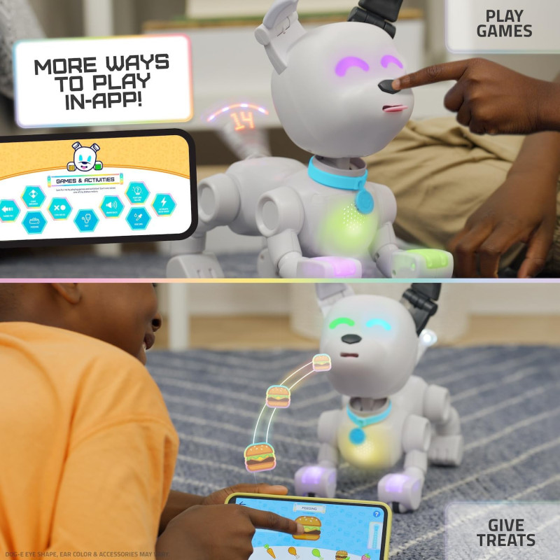 Dog-E Interactive Robot Dog with LED Lights & 200+ Sounds, App Control