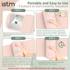 Soulagement Menstruel & Douleurs de Dos - iStim S1 TENS Portable