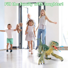 VERTOY Remote Control Velociraptor Toy for Kids with Light & Sound