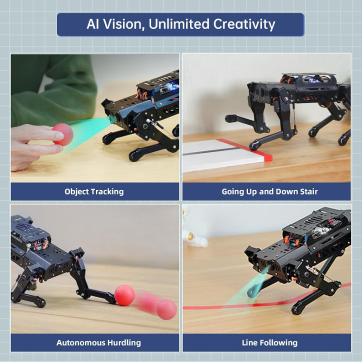 PuppyPi Robot Dog Pro Kit with ChatGPT AI, ROS, Vision, SLAM, Navigation & Raspberry Pi 5 (8GB) PuppyPi Robot Dog Pro Kit with ChatGPT AI, ROS, Vision, SLAM, Navigation & Raspberry Pi 5 (8GB)