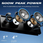 17 Waterproof UTV Sound Bar Bluetooth RGB 4-Speaker for Polaris RZR Can-Am Golf Cart SXS 17 Waterproof UTV Sound Bar Bluetooth RGB 4-Speaker for Polaris RZR Can-Am Golf Cart SXS