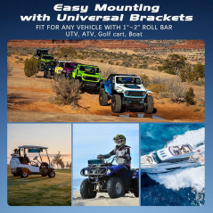 17 Waterproof UTV Sound Bar with Bluetooth & RGB for Polaris RZR Can-Am