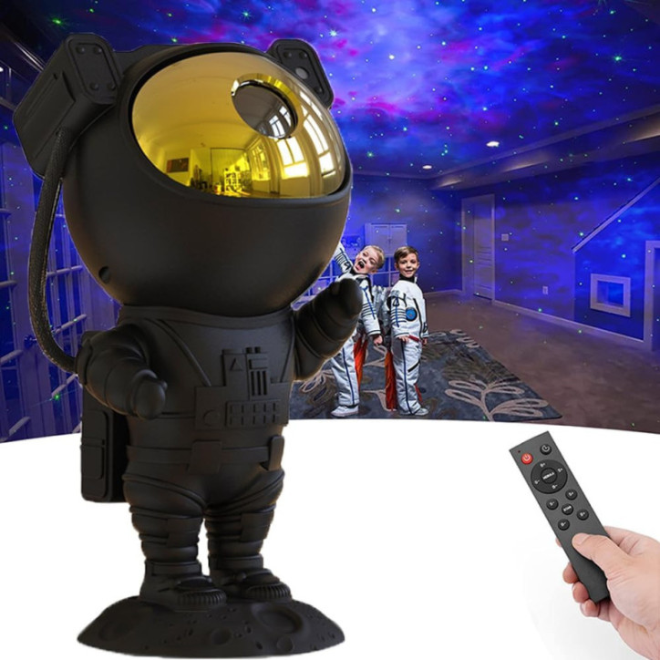 SFOUR Projecteur Galaxie Astronaute : veilleuse ajustable, déco chambre & fête, télécommande, cadeau enfants/adultes