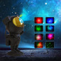 SFOUR Projecteur Galaxie Astronaute : veilleuse ajustable, déco chambre & fête, télécommande, cadeau enfants/adultes