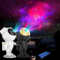SFOUR Projecteur Galaxie Astronaute : veilleuse ajustable, déco chambre & fête, télécommande, cadeau enfants/adultes