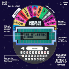 Educational Insights Wheel of Fortune Handheld Electronic Game – Classic Word Puzzle Challenge for Ages 8+