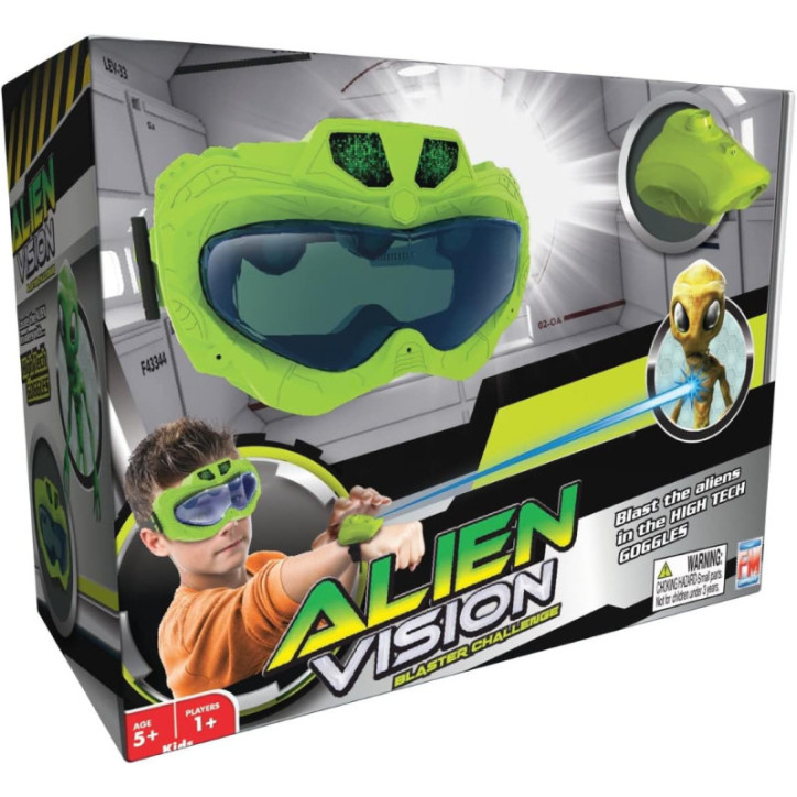 Fotorama Alien Vision Jeu d'Action, Nouveau, Pistolet Poignet, Lunettes Espace, Jeux Intérieur/Extérieur Enfants