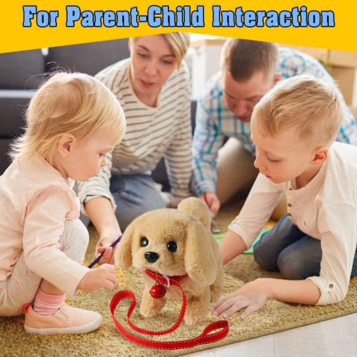Interactive Plush Golden Retriever Toy Dog for Kids – Walking, Barking, Tail Wagging, Stretching Puppy Interactive Plush Golden Retriever Toy Dog for Kids – Walking, Barking, Tail Wagging, Stretching Puppy