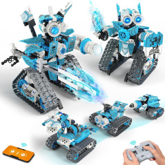 5-in-1 STEM RC Robot Building Kit - 398PCS Robotics Toy for Kids 6+