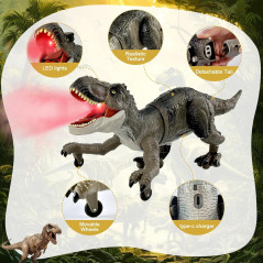 Dinosaure Télécommandé Robot 4-7 ans avec Jet d'Eau