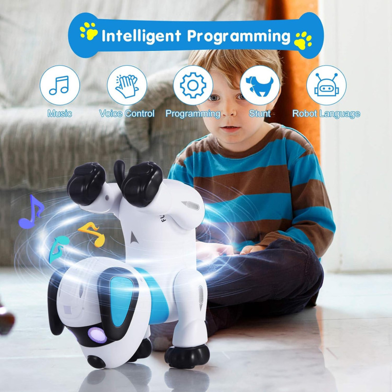 Chien Robot Télécommandé Rose - Jouet Programmable Enfant 3+