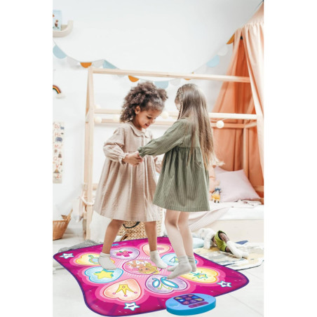 SUNLIN Dance Mat with LED Lights, Adjustable Volume, Built-in Music & 3 Challenge Levels for Kids (3-12)