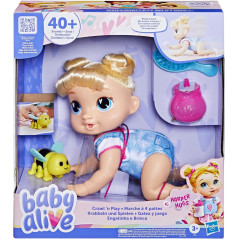 Baby Alive Crawl 'n Play Harper Hugs Doll - Electronic Crawling Toy, 10.75