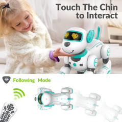 STEMTRON Programmable Robotic Pet Dog & Cat with Touch, LED & Music