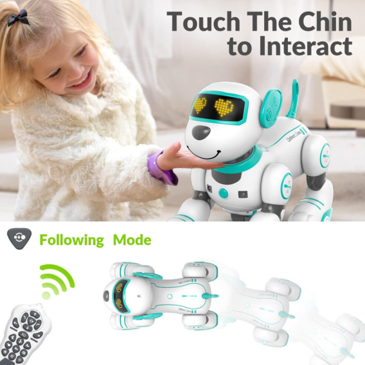 STEMTRON Programmable Interactive RC Robo Dog & Cat with Touch Sensors, LED Eyes, Dance & Music STEMTRON Programmable Interactive RC Robo Dog & Cat with Touch Sensors, LED Eyes, Dance & Music