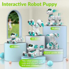 STEMTRON Programmable Robotic Pet Dog & Cat with Touch, LED & Music