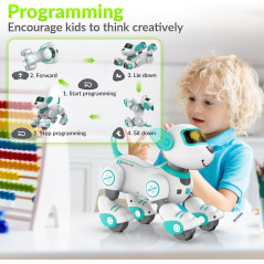 STEMTRON Robot Télécommandé Programmable : Chien & Chat Interactifs