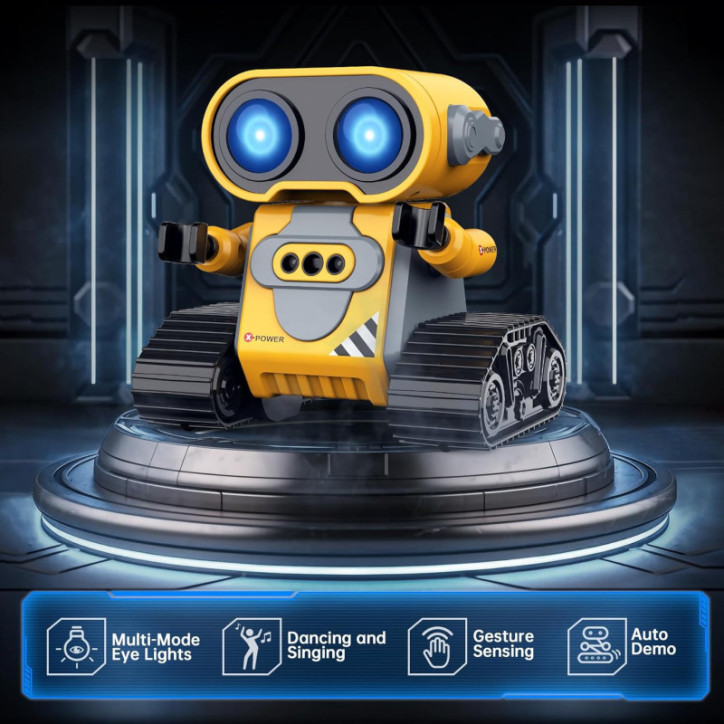 Hamourd Remote Control Robot Toy for Kids with Gesture Sensing, Auto-Demo, Dance, Music & Flexible Arms Hamourd Remote Control Robot Toy for Kids with Gesture Sensing, Auto-Demo, Dance, Music & Flexible Arms