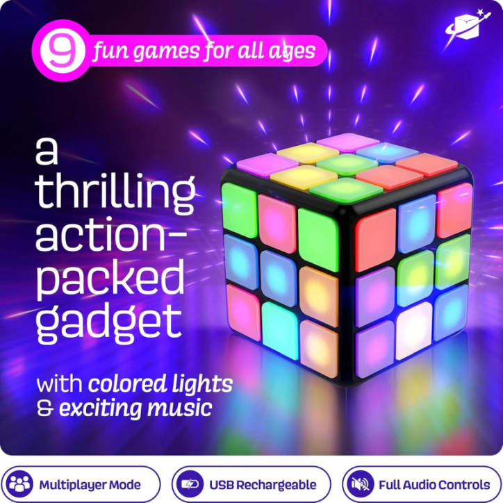 Cube d'Activités Rechargeable avec 9 Jeux de Mémoire - Jouet Idéal Garçons & Filles 6-12 ans Cube d'Activités Rechargeable avec 9 Jeux de Mémoire - Jouet Idéal Garçons & Filles 6-12 ans