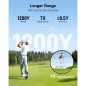 REDTIGER Mini Golf Rangefinder 1200 Yards, IP65 Waterproof, Slope Switch, 7X Magnification, Magnetic & Rechargeable