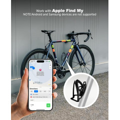 Traceur vélo compatible Apple Find My, étanche et antivol