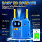 Astronaut Walkie Talkies 2Pack with 3000FT Range, Voice Interactive Space Toys & Flashlight for Kids Ages 3-10