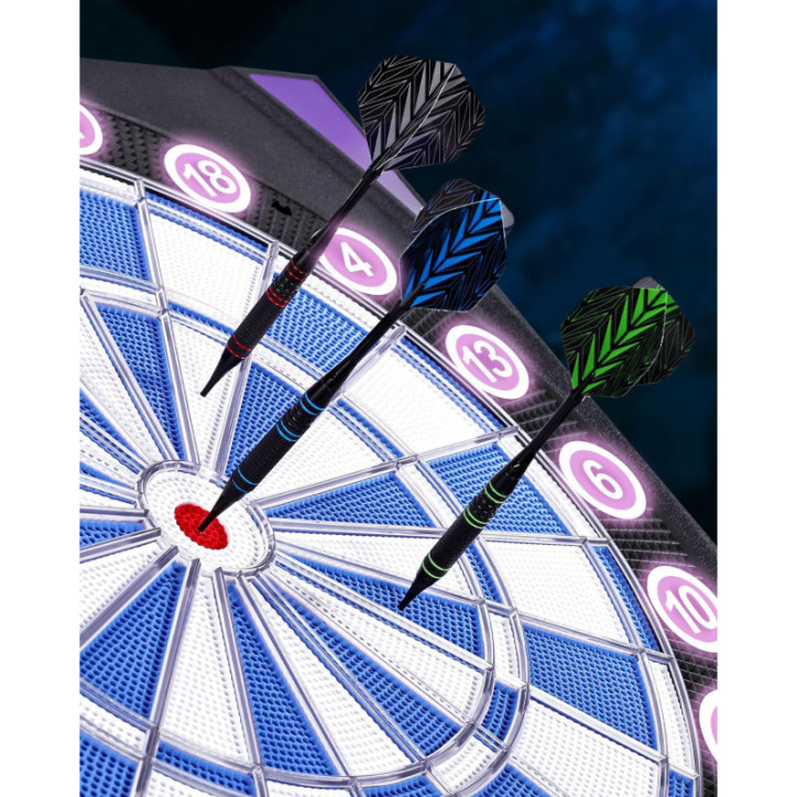 Electronic Dart Board with Bright Display, Multiple Games, Durable Design & 12 Soft Tip Darts for Family Fun Electronic Dart Board with Bright Display, Multiple Games, Durable Design & 12 Soft Tip Darts for Family Fun