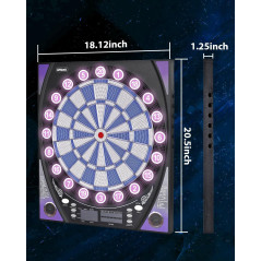 Fléchettes Électroniques avec Écran Lumineux et 12 Fléchettes