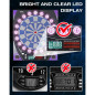 Cible Électronique avec Affichage Lumineux, Jeux Multiples, Darts Souples (12) - Idéale Famille & Compétitions