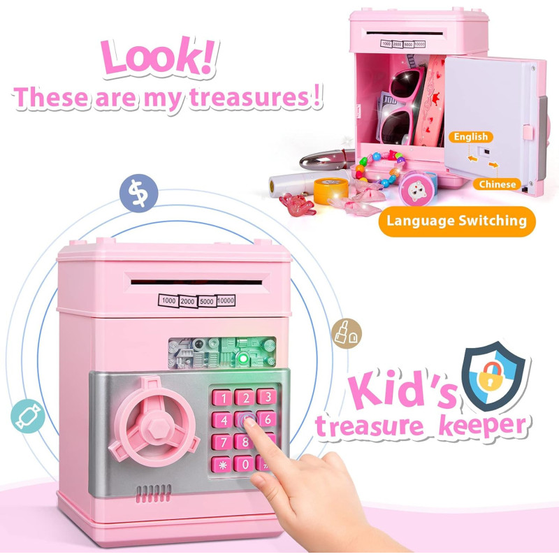 Kids Electronic Piggy Bank ATM – Birthday Gift for Girls Age 5-10