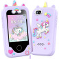 Téléphone Enfant Fille 3-10 Ans - Écran 2,8, Double Caméra, Jeux, Musique, Carte 8GB Violet Téléphone Enfant Fille 3-10 Ans - Écran 2,8, Double Caméra, Jeux, Musique, Carte 8GB Violet