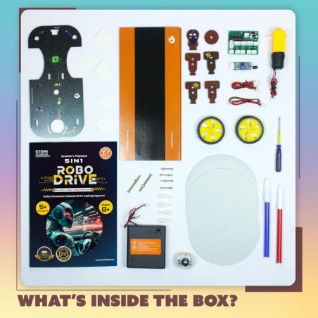 STEM DIY Kit: 5 robots, built-in sensors, perfect educational play for young inventors