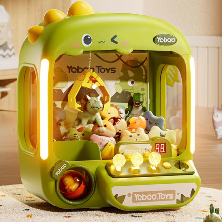 64 PCS Kids Dinosaur Claw Machine Toy with Sound & Lights - Perfect Gift