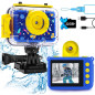 Waterproof 20MP kids camera: fun selfies, HD videos & underwater adventures up to 30 meters deep Waterproof 20MP kids camera: fun selfies, HD videos & underwater adventures up to 30 meters deep