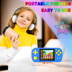 Portable Handheld Game Console with 218 Retro Games – Kids' Gift (Blue)