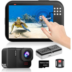 4K60fps Waterproof Action Camera 48MP Touchscreen 10M Underwater Snorkel