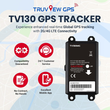 Truview TV130 4G GPS Tracker – Live Vehicle Tracking, Easy Install, No Fees
