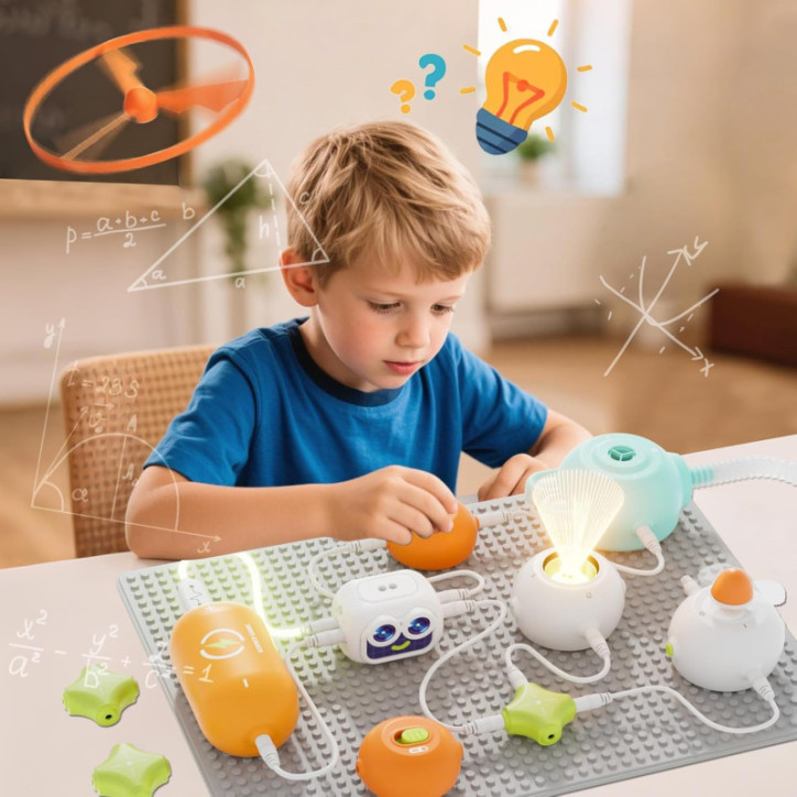 Budding scientist set: Anyeve 448 projects, easy snap parts, colorful guide—practical physics for kids 3–12 Budding scientist set: Anyeve 448 projects, easy snap parts, colorful guide—practical physics for kids 3–12