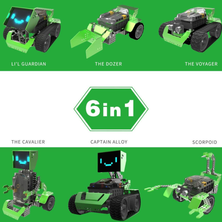 STEM révolutionnaire : Qoopers, le robot métal 6-en-1, Scratch/Python, capteurs, pour petits et grands inventeurs STEM révolutionnaire : Qoopers, le robot métal 6-en-1, Scratch/Python, capteurs, pour petits et grands inventeurs
