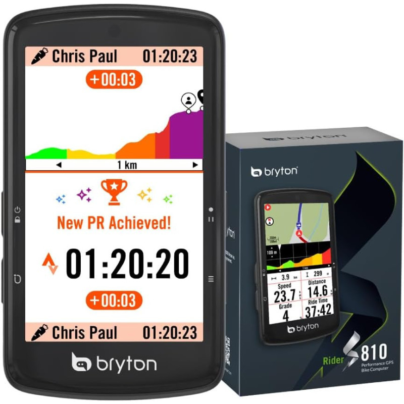 Bryton Rider S810 GPS Bike Computer - 3.5 Touchscreen, 50H Battery