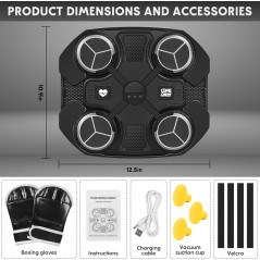 Wall-Mounted Bluetooth Music Boxing Machine Toy for Kids Ages 3-12+