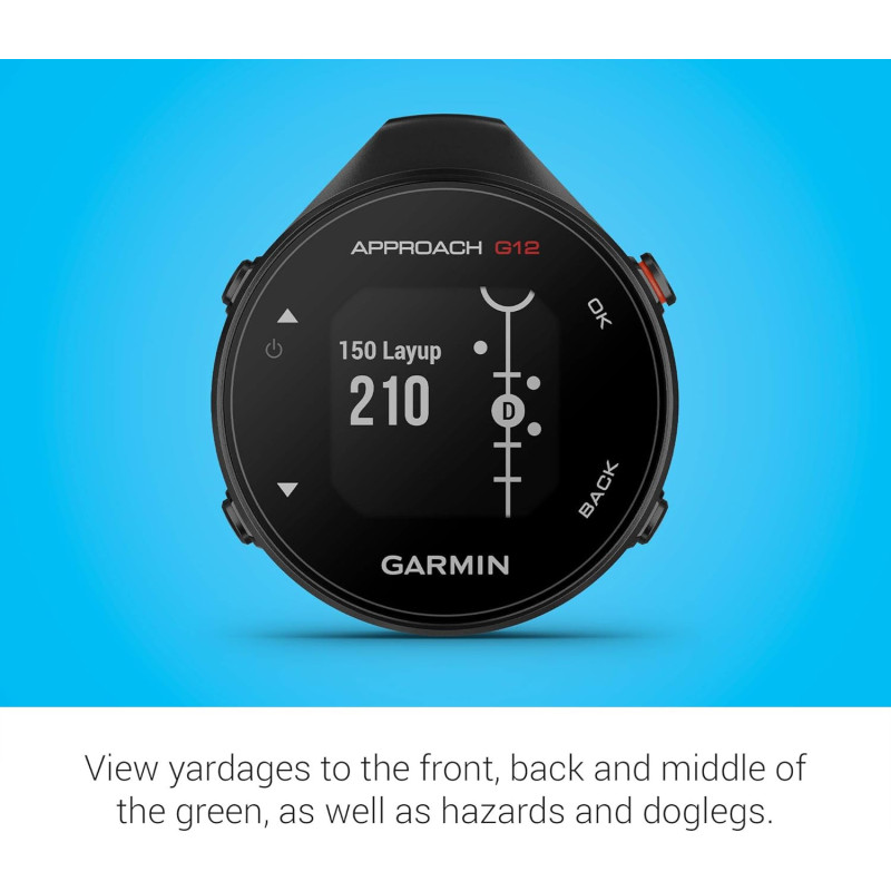 Garmin Approach G12 GPS Golf, 42k+ Parcours Préchargés